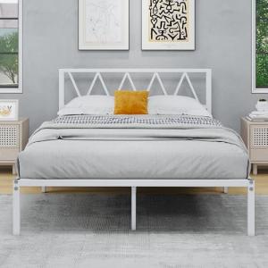 VERFARM Moderno marco de cama de metal de 140 x 200 cm con…