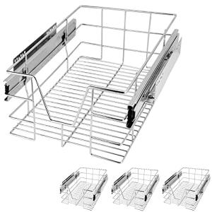 CASARIA® 4x Bandejas de Metal Telescópicas 40cm Cestas de A…