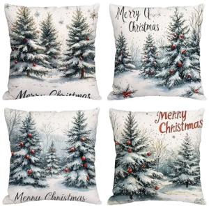 Navidad Cojines Exterior Impermeable Lino Fundas Cojines 80…