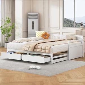 Moimhear Cama de día multifuncional dos en uno con cama de…