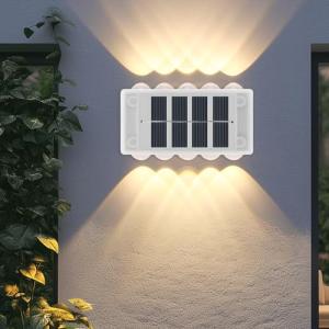 ALLOMN Pack de 4 Luces Solares de Pared para Jardín Exterio…