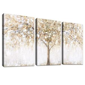 3 Paneles árbol Marco de madera Cuadro Modernos Abstracto L…