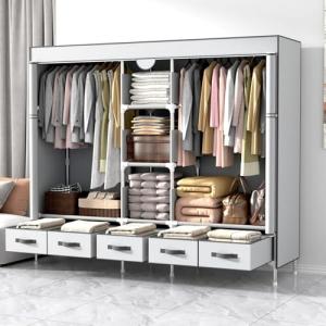 Anmas Power Armario de Tela Portátil, Organizador de Ropa c…