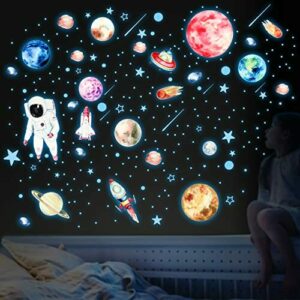 Yosemy 849Pcs Luminoso Pegatinas de Pared Astronauta Estrel…