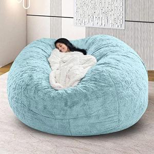 GiMLy Soft Fluffy Lazy Sofa Beanbag Chair, Sin Funda De Sil…