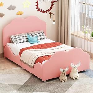 Moimhear Cama tapizada para niños de 90 x 200 cm de alto, b…
