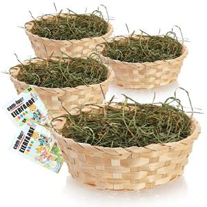 com-four® 4X Cestas de Pascua con Hierba Decorativa y Color…