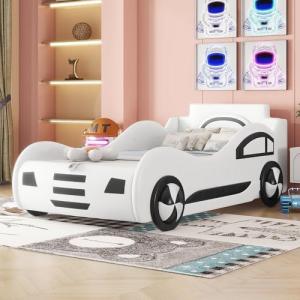 Moimhear Cama plana de 90 x 200 cm con somier de láminas (c…