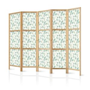 murando - Biombo XXL Hojas Verdes 225x172 cm 5 Paneles biom…