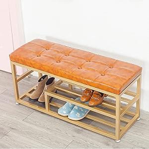 SUNMME Banco de Entrada con tapizado para Zapatos, Estante…