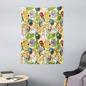 ABAKUHAUS Niños Tapiz de Pared y Cubrecama Suave, Animales…