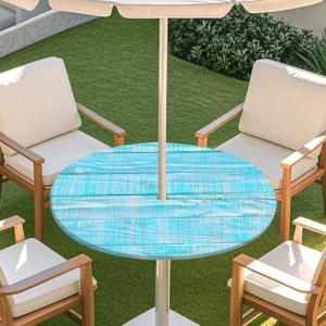 Chickwin Mantel Impermeable Redondo, Ajustable Mantel para…