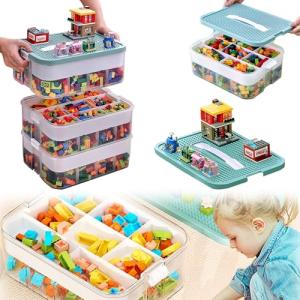 HAMON Caja Almacenaje Plastico, 3 Capas Apilables Almacenaj…