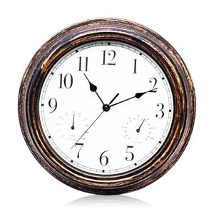 12 Pulgadas Reloj De Pared, Relojes De Jardín Grande, con T…