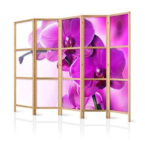 murando - Biombo XXL Flores Orquidea Violeta 225x171 cm 5 P…