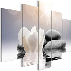 murando Cuadro en Lienzo Flores Piedras 225x112 cm - Impres…