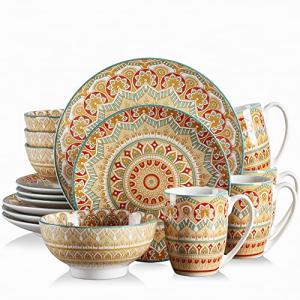 vancasso serie Mandala Vajillas de 16 piezas de Porcelana M…