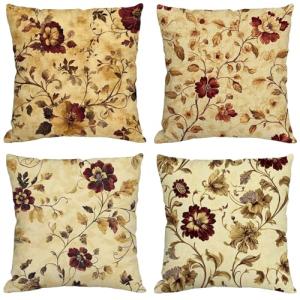 Fundas Cojines 65x65 cm Juego de 4 Crema Cojines Exterior I…