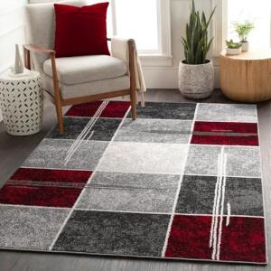 T&T Design Alfombra De Salón Moderna Económica Diseño Cuadr…
