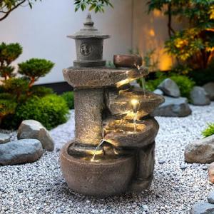 Arnusa Fuente BK851 Cascada con iluminación Fuente de jardí…