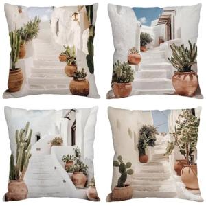 Moderno Cojines Exterior Impermeable Lino Grande Fundas Coj…