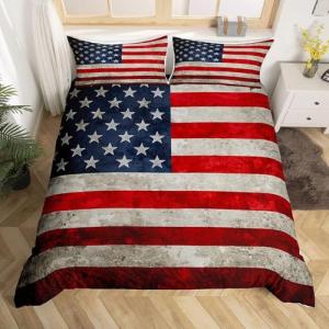 Tizhweqo Funda Nordica Cama 135/150 Bandera Americana Funda…