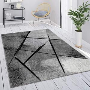 Paco Home Alfombra Salón Gris Vintage Pelo Corto Motivo Geo…