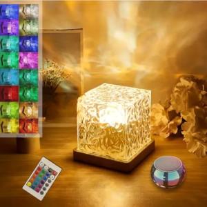 KYNTHIA Lampara aurora boreal cubo, 16 colores led diferent…