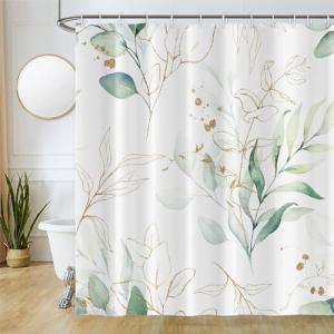 Uiiooazy Cortina de Ducha de Hoja Eucalipto, Cortinas de Du…