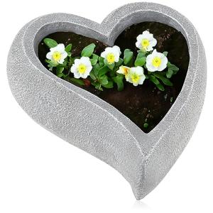 com-four® corazón Decorativo para Plantar - Cuenco Grande p…