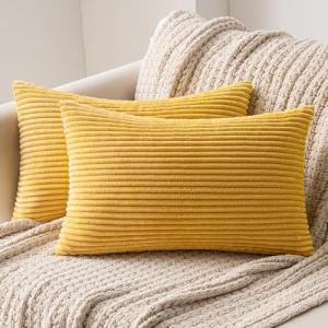 MIULEE Cojines de Sofá Funda de Cojines de Corduroy Súper S…