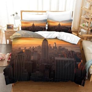 HMRKOEPGX Nueva York 3D Estampado Juego De Funda Nórdica De…