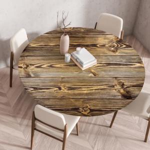 Chickwin Manteles de Mesa Impermeable Redondo Lavable, Mant…