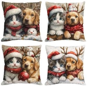 Navidad Cojines Exterior Impermeable Terciopelo Fundas Coji…