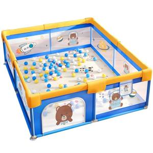 Parque Infantil Plegable de 200 x 180 cm para Bebés - Barre…