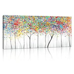 Marco de Madera Arbol Colorido Abstracto Grande Cuadros Dec…