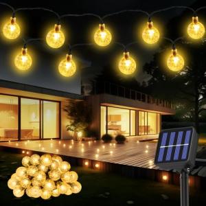 Luces Solares LED Exterior Jardín, 8M 30LED Guirnaldas Luce…