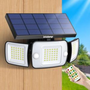 intelamp Foco Solar Exterior, Focos Led Exterior Solares Lu…