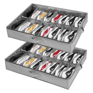 Organizador Zapatos debajo Cama 2 Pcs, para 32 Pares de Zap…