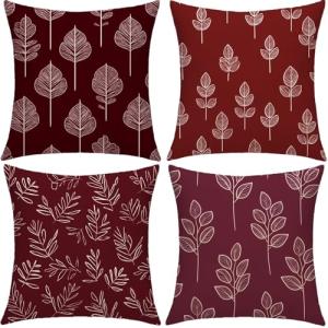 Rojo Cojines Exterior Impermeable Terciopelo Grande Fundas…