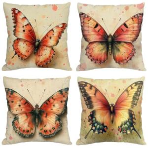 Crema Cojines Exterior Impermeable Terciopelo Fundas Cojine…