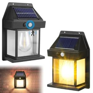 SKIKHN Lámpara Solar de Pared de Tungsteno,2 pcs Luz Solar…