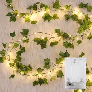 GuKKK 2 Pieza de Luces de Hadas LED de Hiedra Artificial, 2…