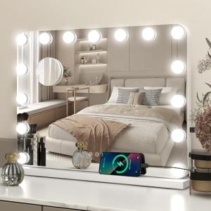 YU YUSING Hollywood Espejo Maquillaje con Luz 15 LED, 58x45…