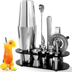 FoiiLiio 12 Piezas Juego de Boston Cocktail Shaker INOX,Coc…