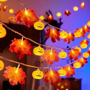 Guirnalda Luces de Otoño, 4.5M 30LEDs Luces Halloween Decor…