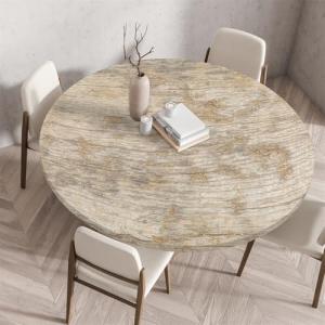 Chickwin Mantel Redondo de Madera 3D con Borde Elástico, Gr…