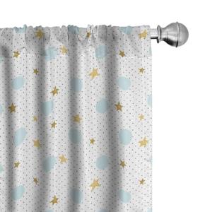 ABAKUHAUS Estrellas Juego de 2 Paños Cortinas, Extraer Las…
