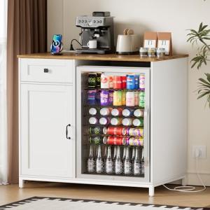 2en1 Aparador Cocina Mueble Aparador con Tomas, Soporte par…