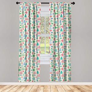 ABAKUHAUS Insecto Juego de 2 Paños Cortinas, Creativa polil…